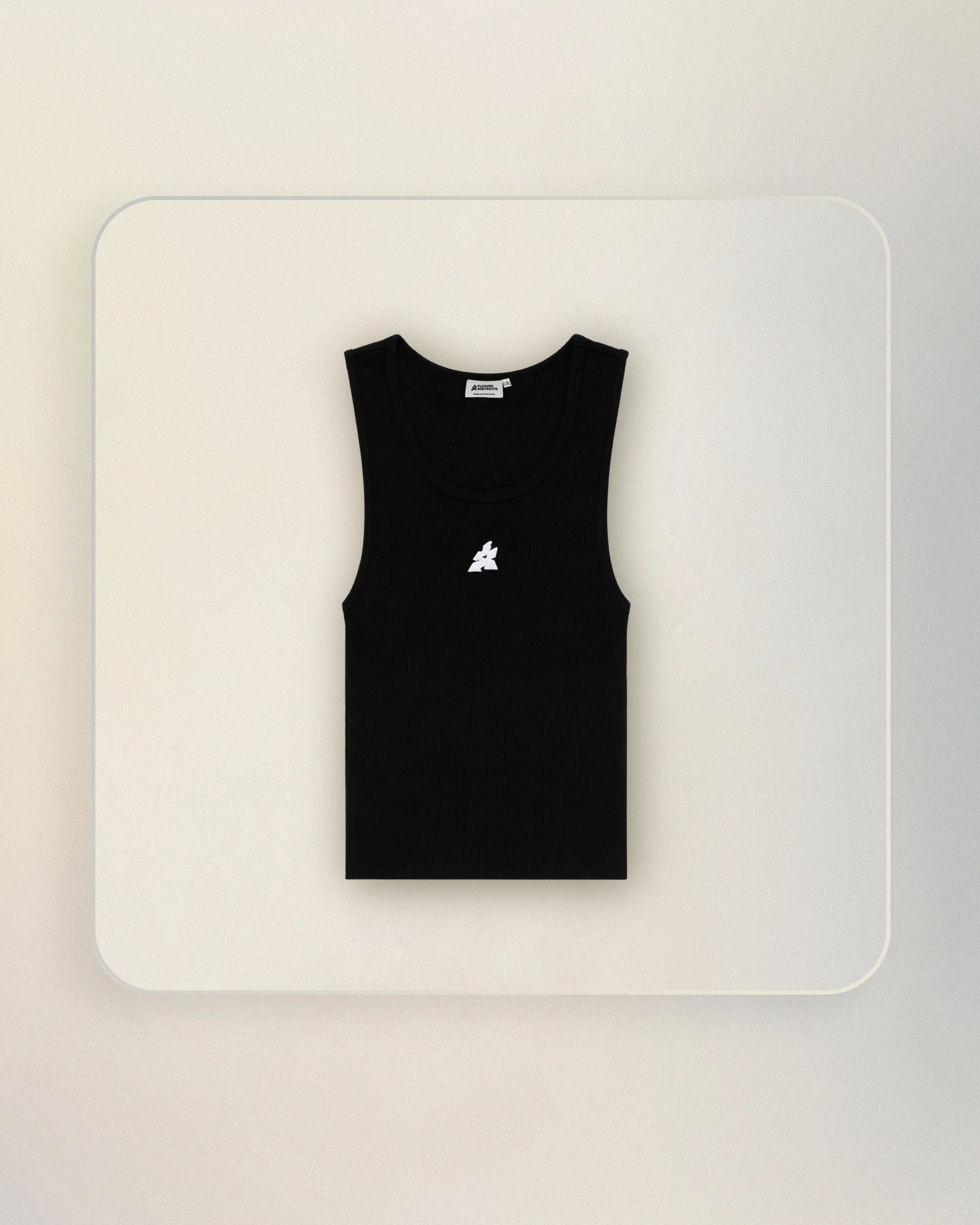 FLOWER TANK TOP BLACK