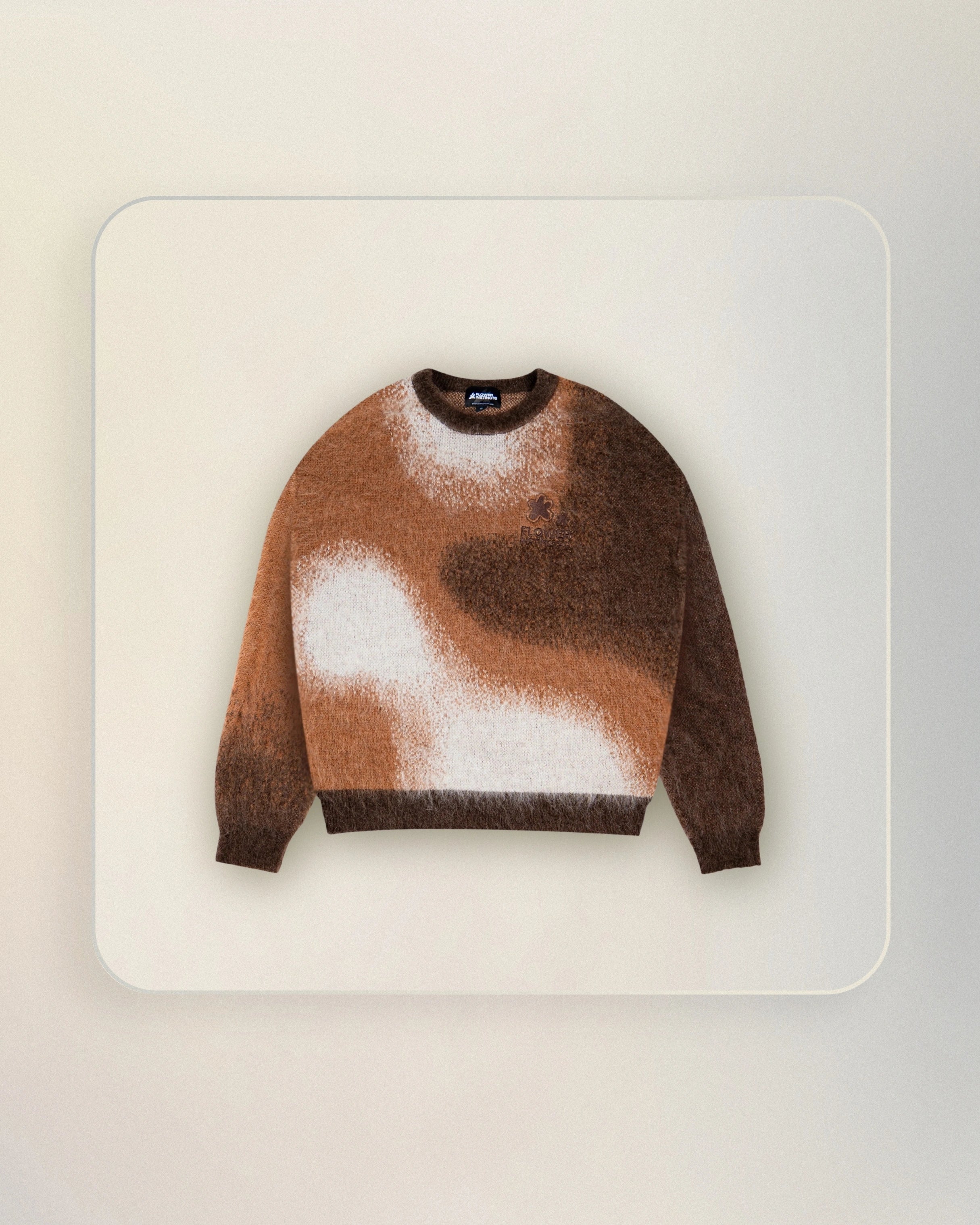 MOHAIR CREWNECK BROWN