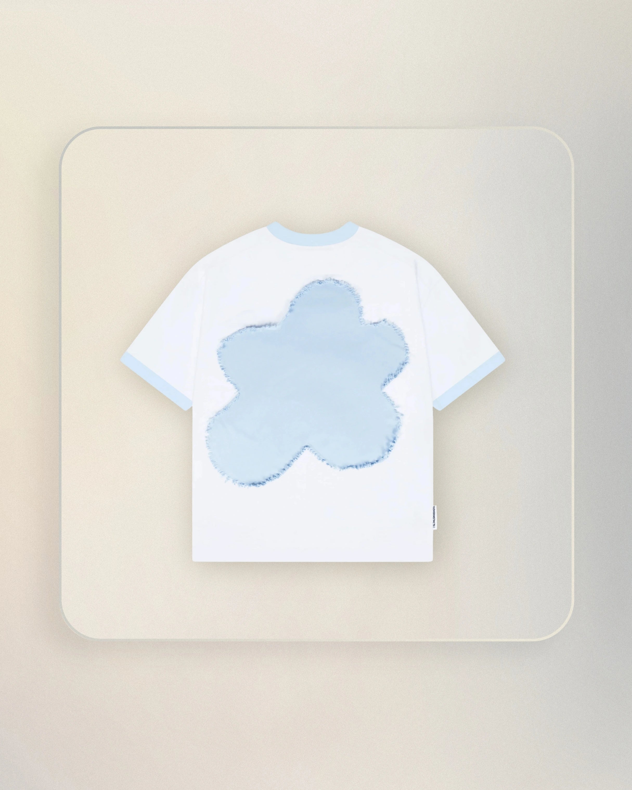 FLOWER BLUE/WHITE TEE