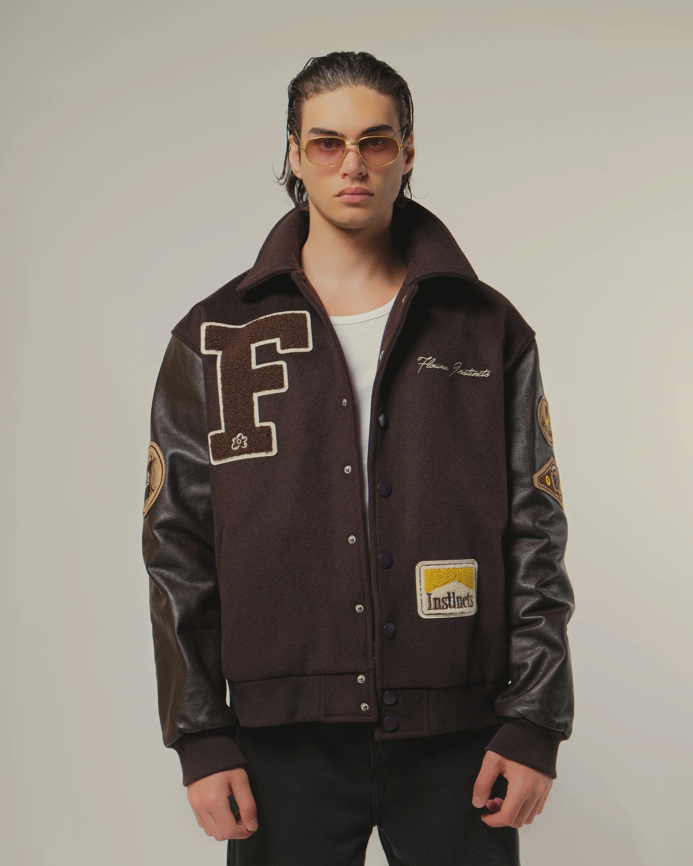 TOBACCO VARSITY JACKET
