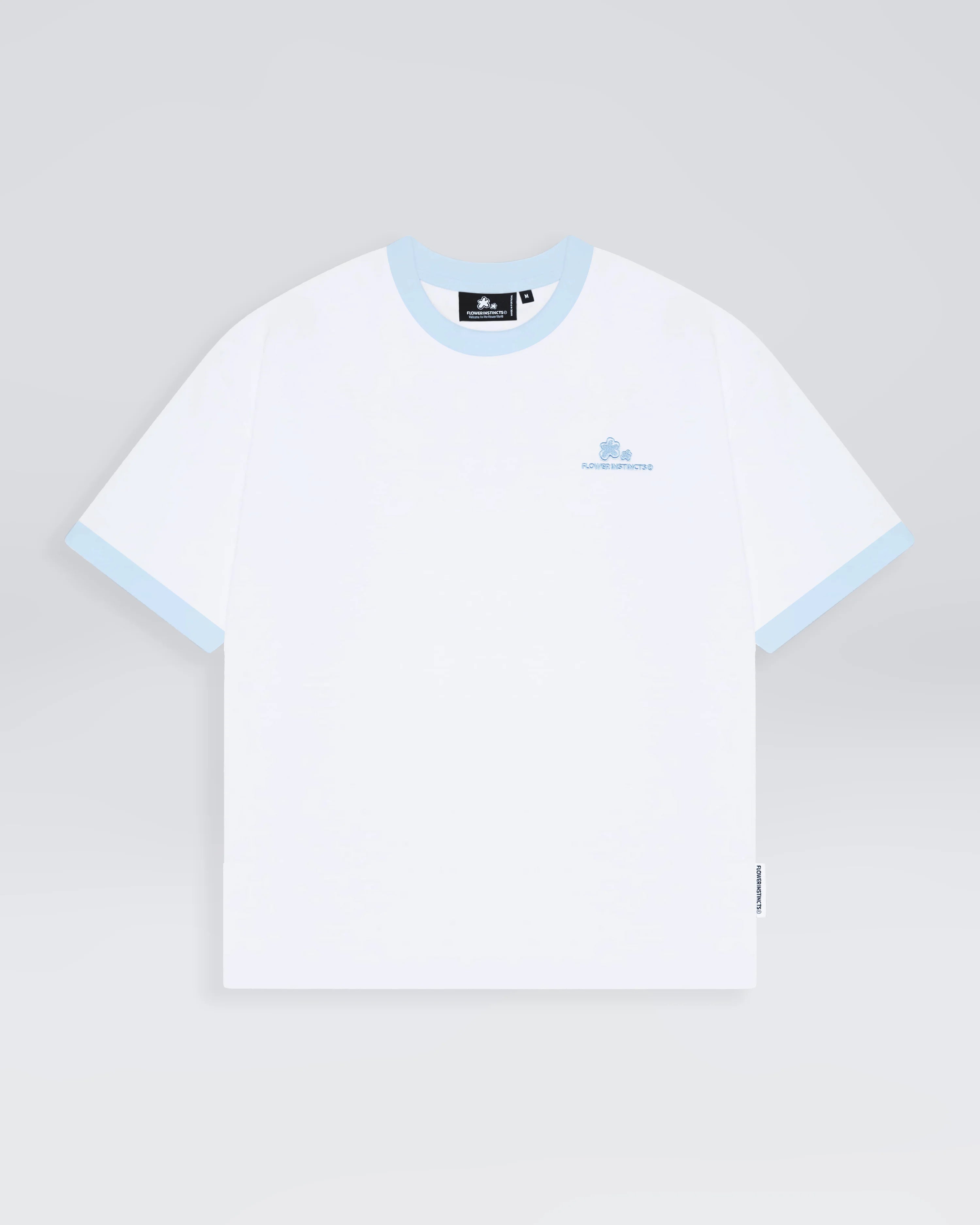 FLOWER BLUE/WHITE TEE